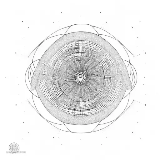 small circles 3d with transition tattoo design idea