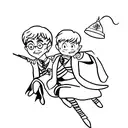harry potter with peter pan tattoo design idea