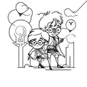 harry potter with peter pan tattoo design idea