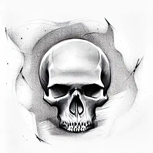 Skull tattoo design idea