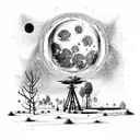 Moon tattoo design idea