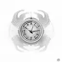 chronometer and wing tattoo design idea
