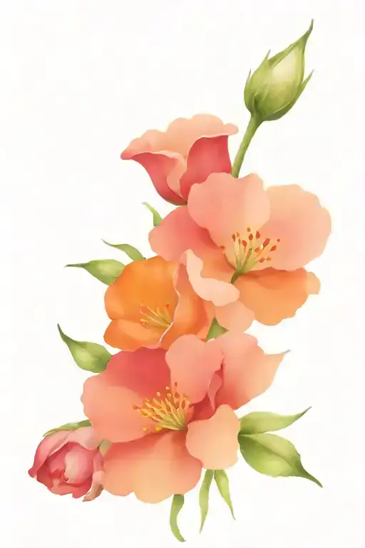 February May June August October Birth flowers tattoo design idea