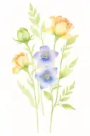 birth flower bouquet with February May June August October  tattoo design idea