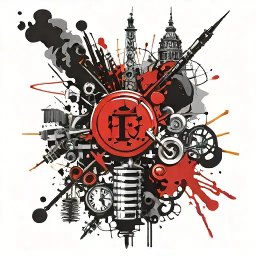 Oil tycoon getting screwed by tax authorities tattoo design idea