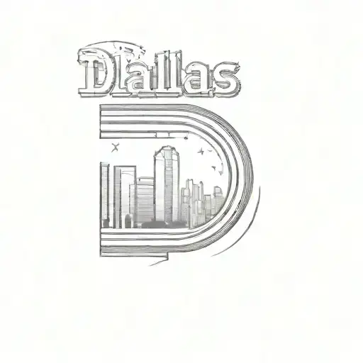 the dallas skyline tattoo design idea