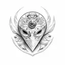 Majora's mask tattoo design idea