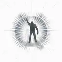 Man being abducted by a UFO. The man would be standing in the middle of the road in Los Angeles with palm trees in the b tattoo design idea