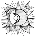 Sun and Moon tattoo design idea