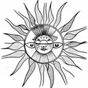 Sun and Moon tattoo design idea
