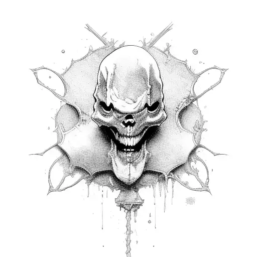 dangerous ghost tattoo design idea