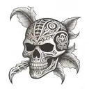 Maori skull tattoo design idea