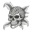 Maori skull tattoo design idea