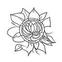 a bouquet of birth month flowers of august, october and december tattoo design idea