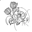 a bouquet of birth month flowers of august, october and december tattoo design idea