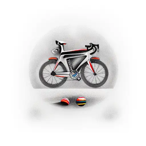 cycling sport tattoo design idea
