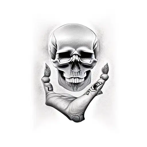 Skull Hand tattoo design idea