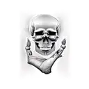 Skull Hand tattoo design idea