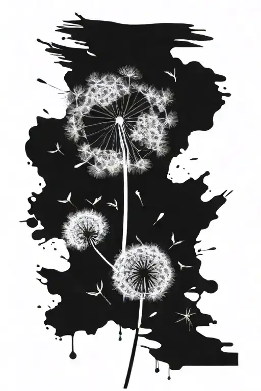 Dandelion tattoo design idea