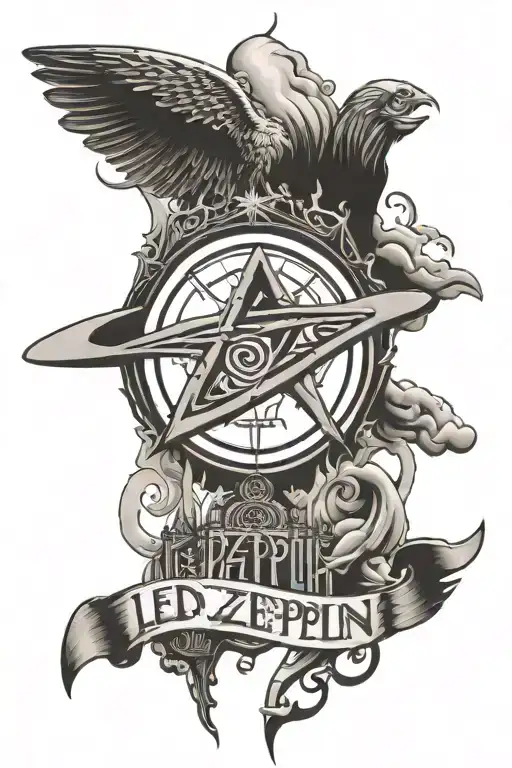 LED zeppelin logos tattoo design idea