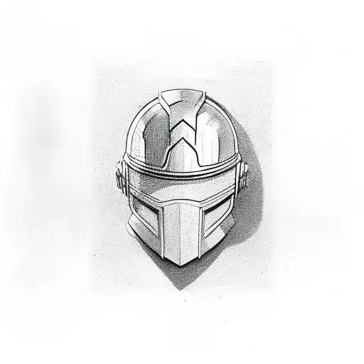 hoplite helmet tattoo design idea