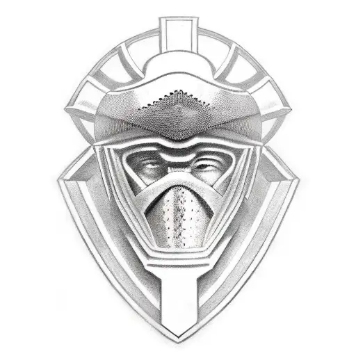 hoplite helmet tattoo design idea