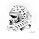 hoplite helmet tattoo design idea