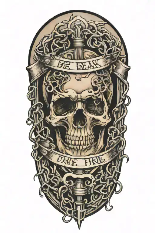 break free from the chains that bind you text  tattoo design idea