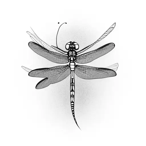 dragonfly, vine, minimalist tattoo design idea