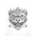 Foo Dog tattoo design idea