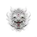 Foo Dog tattoo design idea