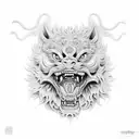 Foo Dog tattoo design idea