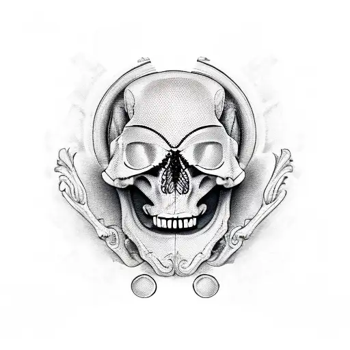 skeletons dancing in fancy clothes  tattoo design idea