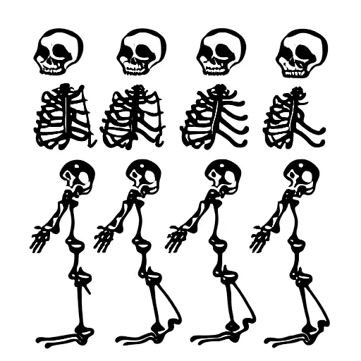 skeletons dancing salsa tattoo design idea