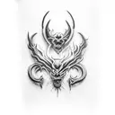black metal tattoo design idea