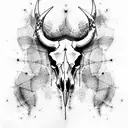Bull Skull tattoo design idea