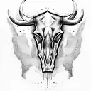 Bull Skull tattoo design idea