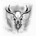 Bull Skull tattoo design idea