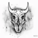 Bull Skull tattoo design idea