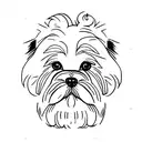 shih tzu dog tattoo design idea