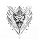 sledgehammer with fire and the words "kushti bok" above the head tattoo design idea