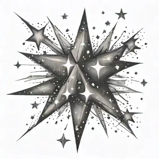 stars scattered tattoo design idea
