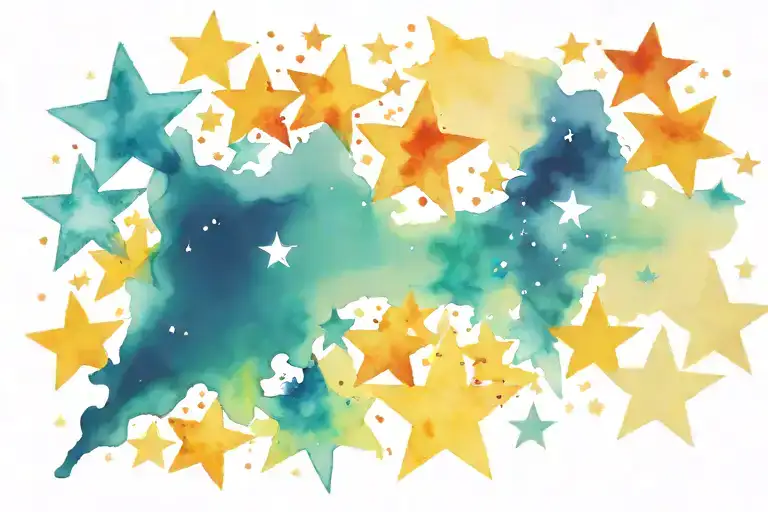 stars scattered tattoo design idea