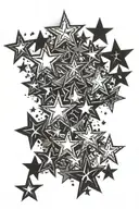 stars scattered tattoo design idea