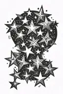 stars scattered tattoo design idea