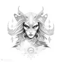 Geminis home tattoo design idea