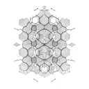 hexagonal fractals angles manadala tattoo design idea