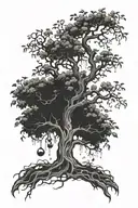 poison tree tattoo design idea