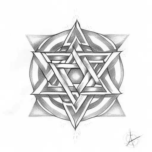 star of david tattoo design idea
