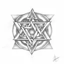 star of david tattoo design idea